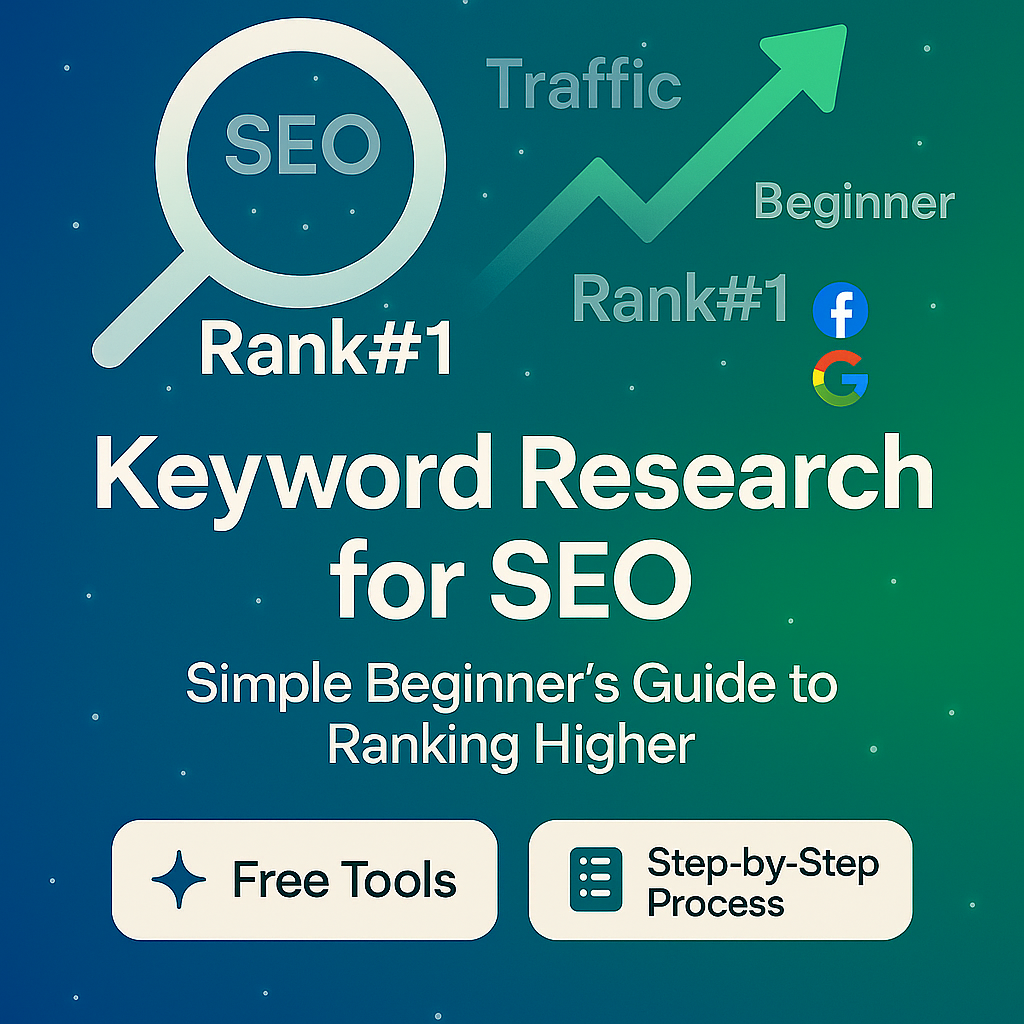 "Keyword Research for SEO - Simple Beginner's Guide to Ranking Higher with Free Tools and Step-by-Step Process"